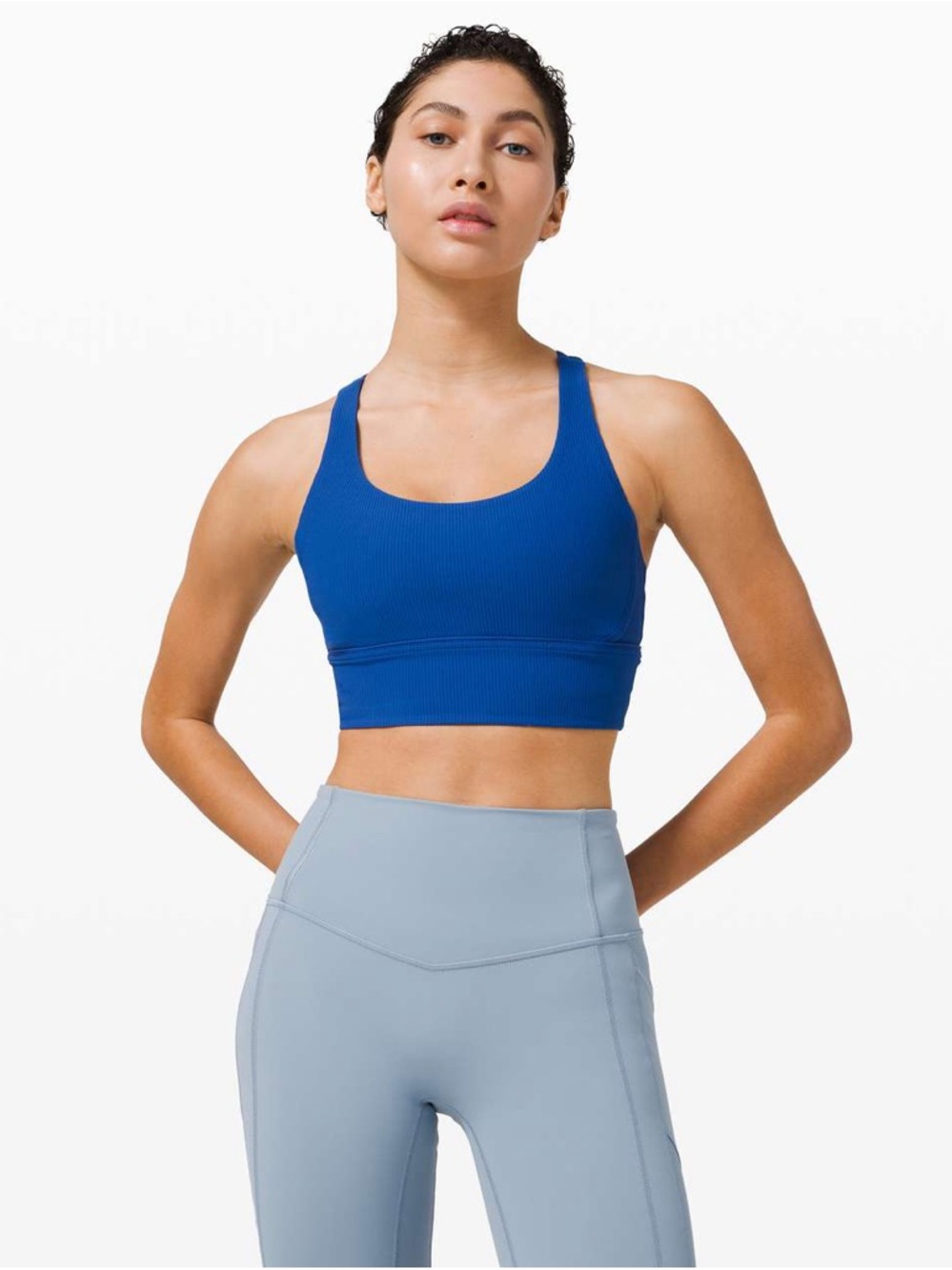 lululemon athletica Ribbed longline Sports Bra - Blue 8